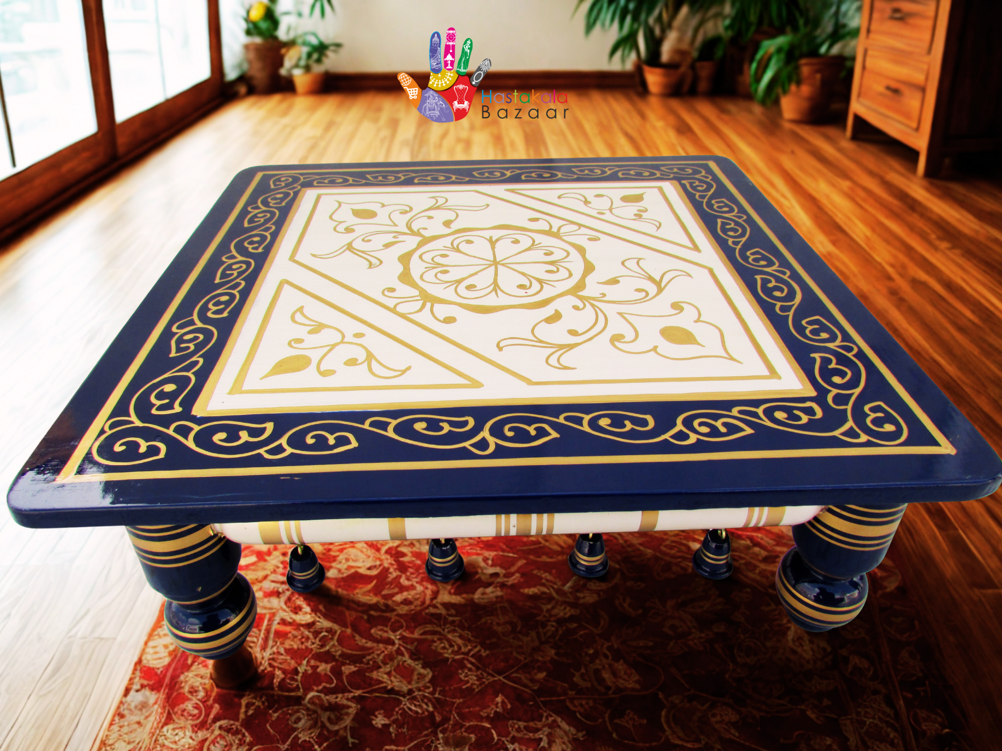 Pearl White  Blue - Golden